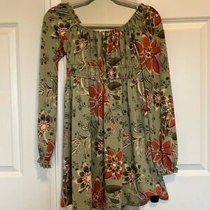 Juniors XS SO floral long sleeve dress